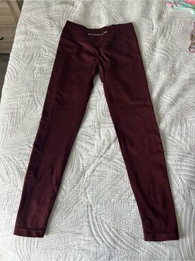 Alphalete Burgundy High-Waist Leggings